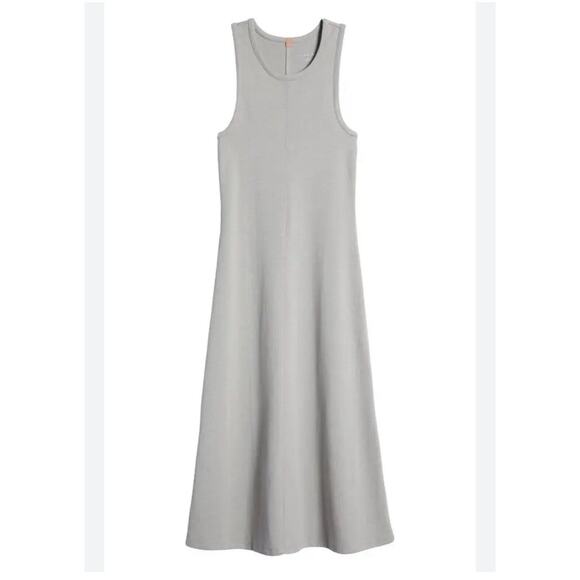 Lunya Restore fitted Pullover Midi Tank dress ambient heather Gray Sz L - Picture 3 of 15